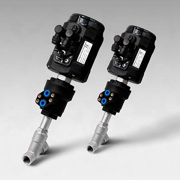 Седельные отсечные клапаны с пневмоприводом и позиционером